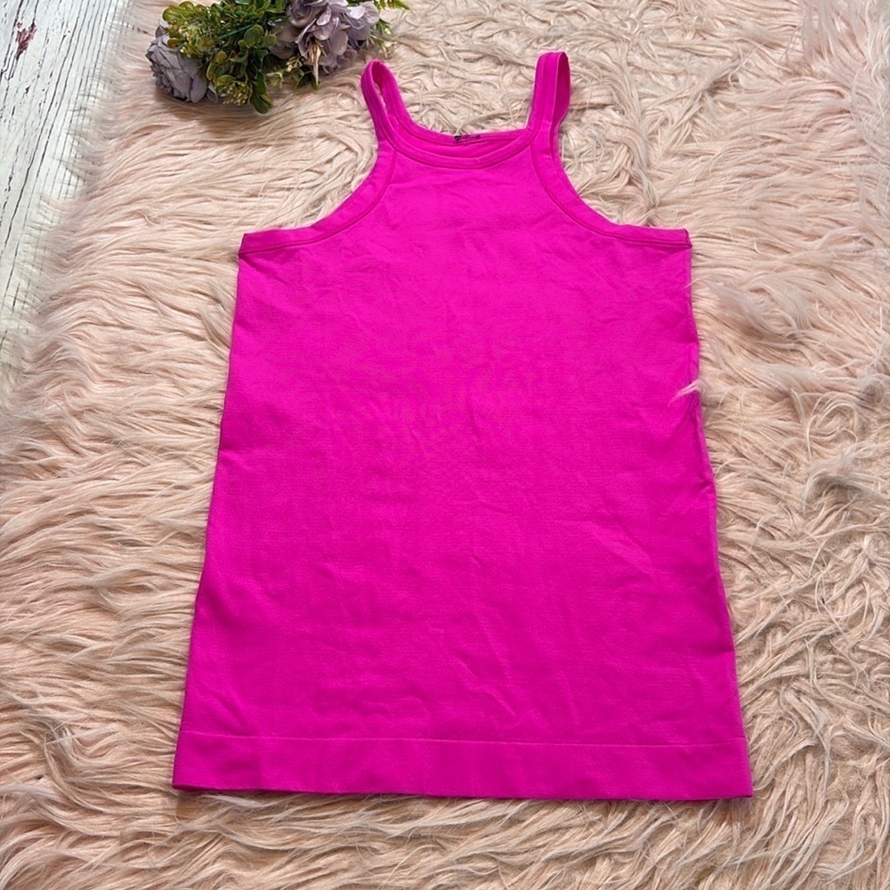 Helmut Lang Hot Pink Seamless Tank Top sz XS